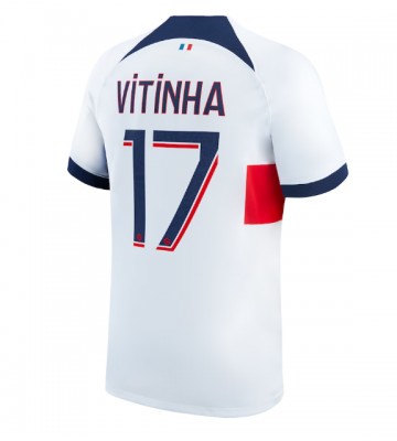 Paris Saint-Germain Vitinha Ferreira #17 Vieraspaita 2023-24 Lyhyet Hihat